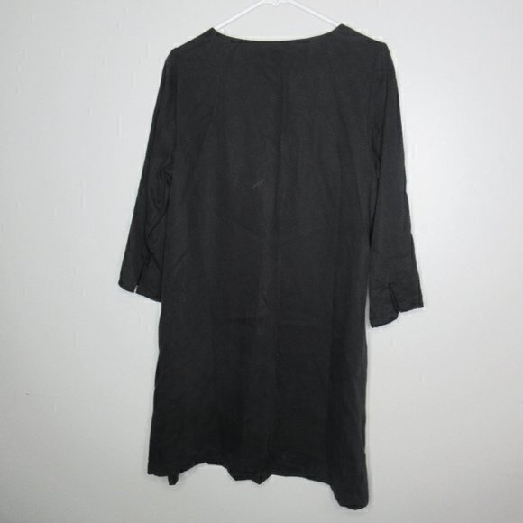 Michael Stars Tencel Long-Sleeve V-Neck Swing Dress sz M - Picture 6 of 6